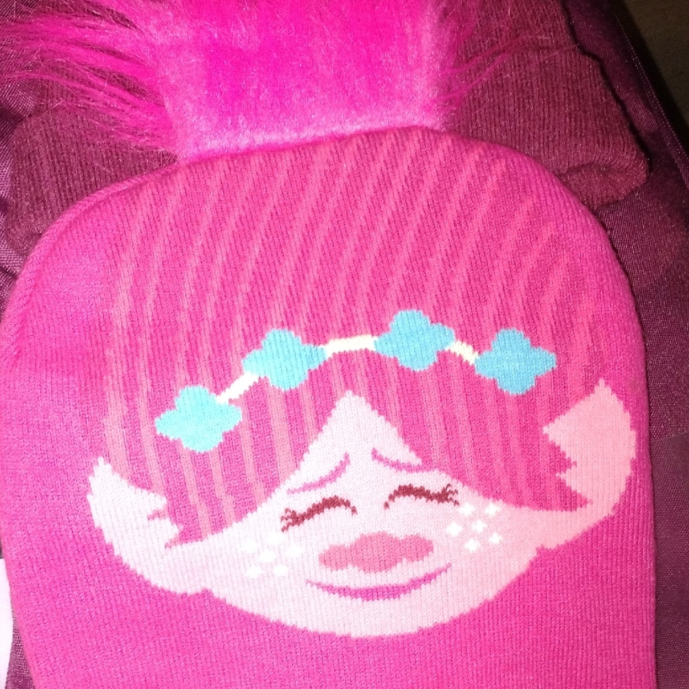 Kids' Pink and Character Beanie And Burgundy - Picture 3 of 3